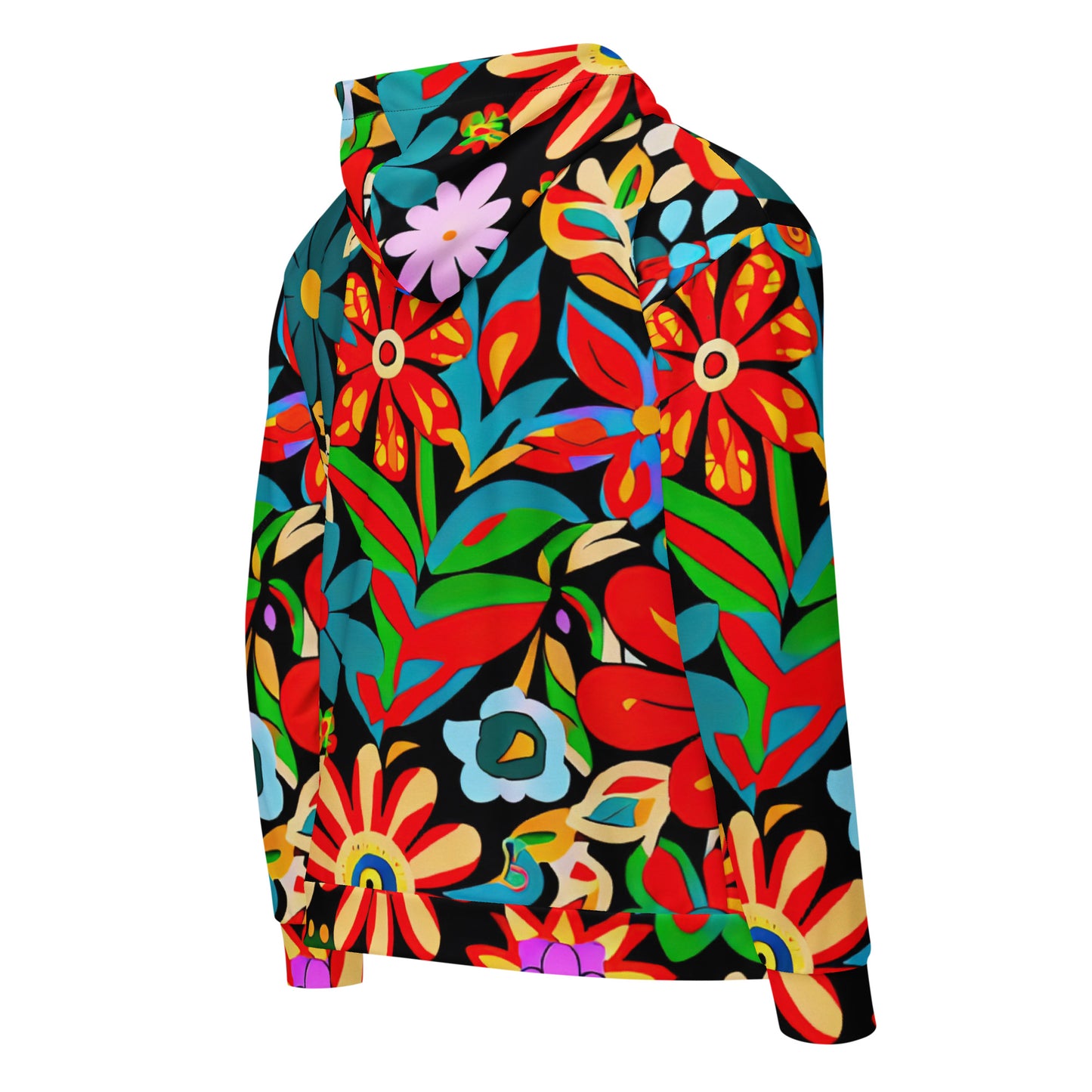 DMV 0116 Floral Unisex zip hoodie