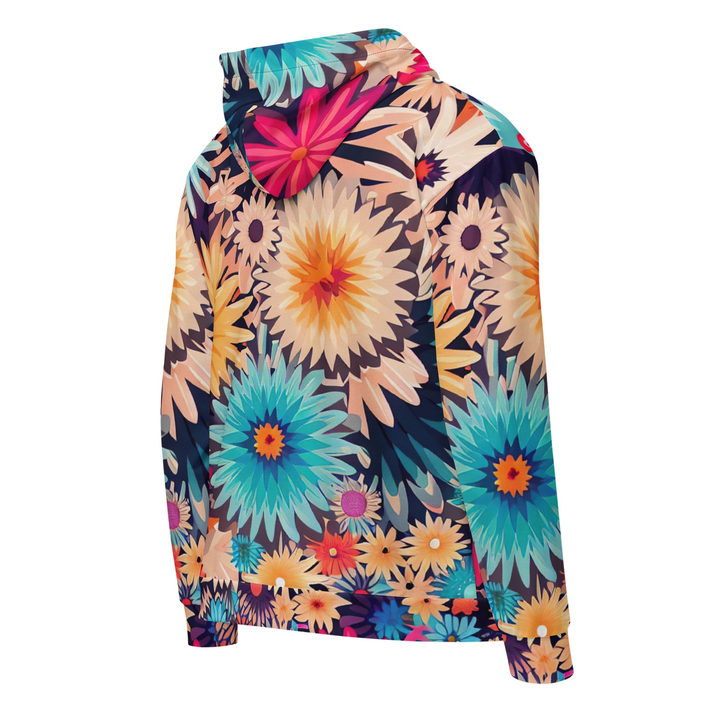 DMV 0404 Floral Unisex zip hoodie