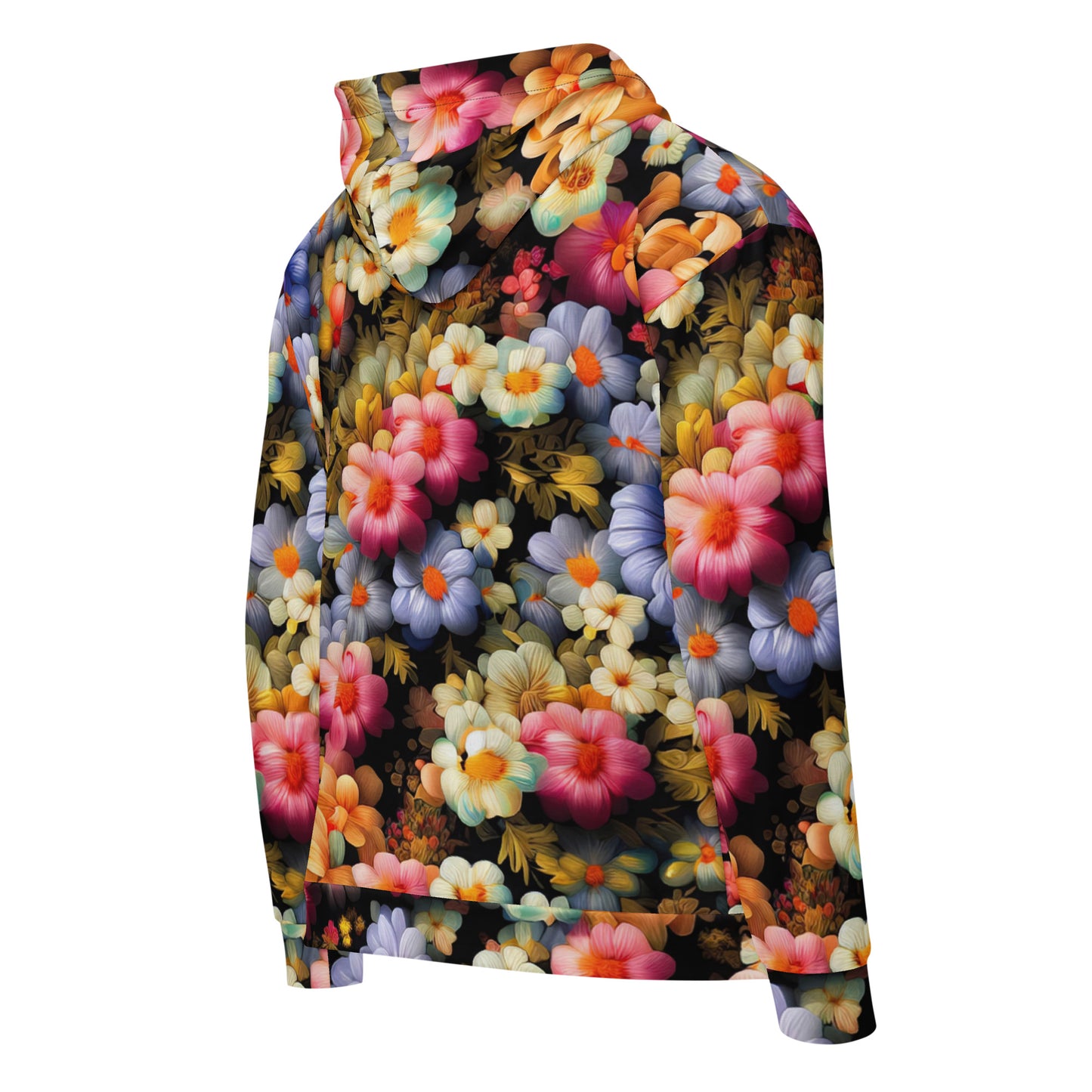 DMV 1522 Floral Unisex zip hoodie