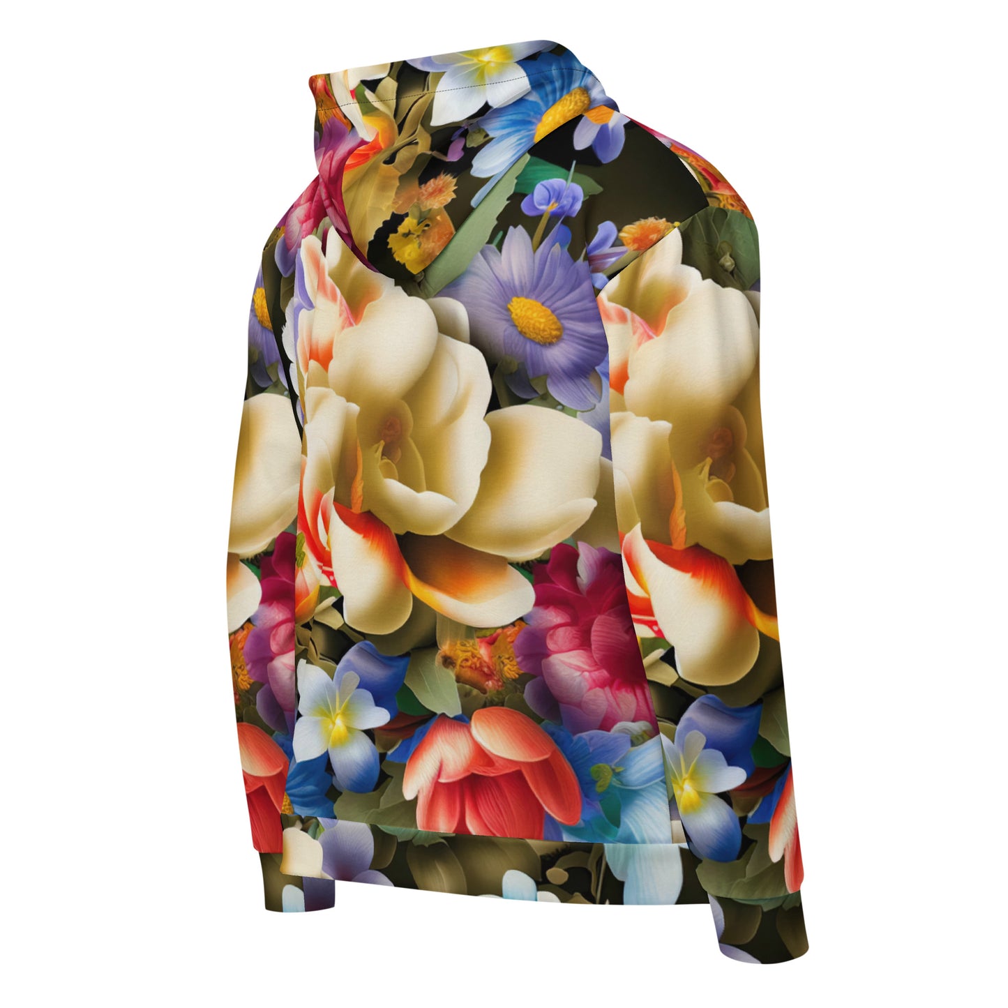 DMV 0268 Floral Unisex zip hoodie