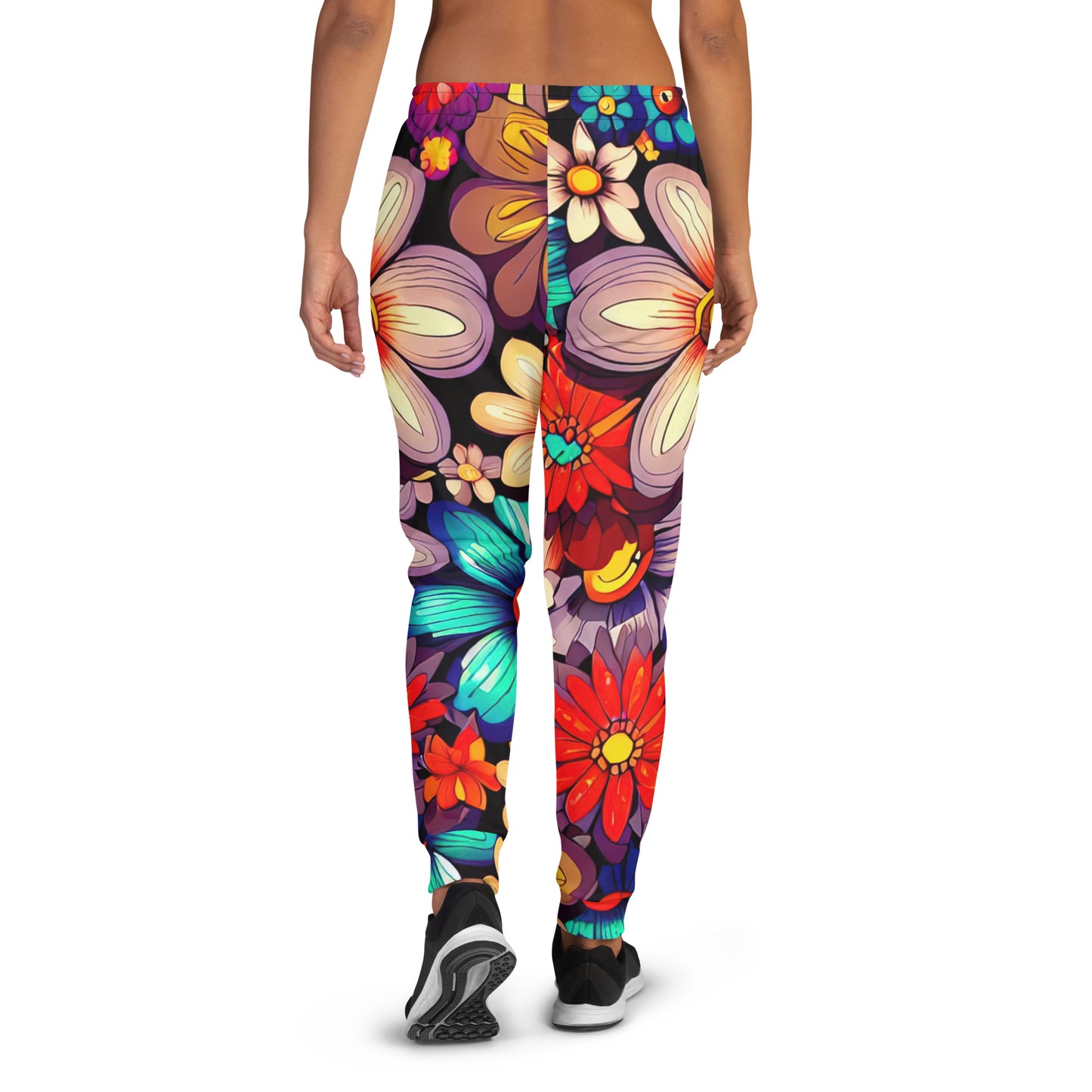 DMV 0197 Floral Women's Joggers