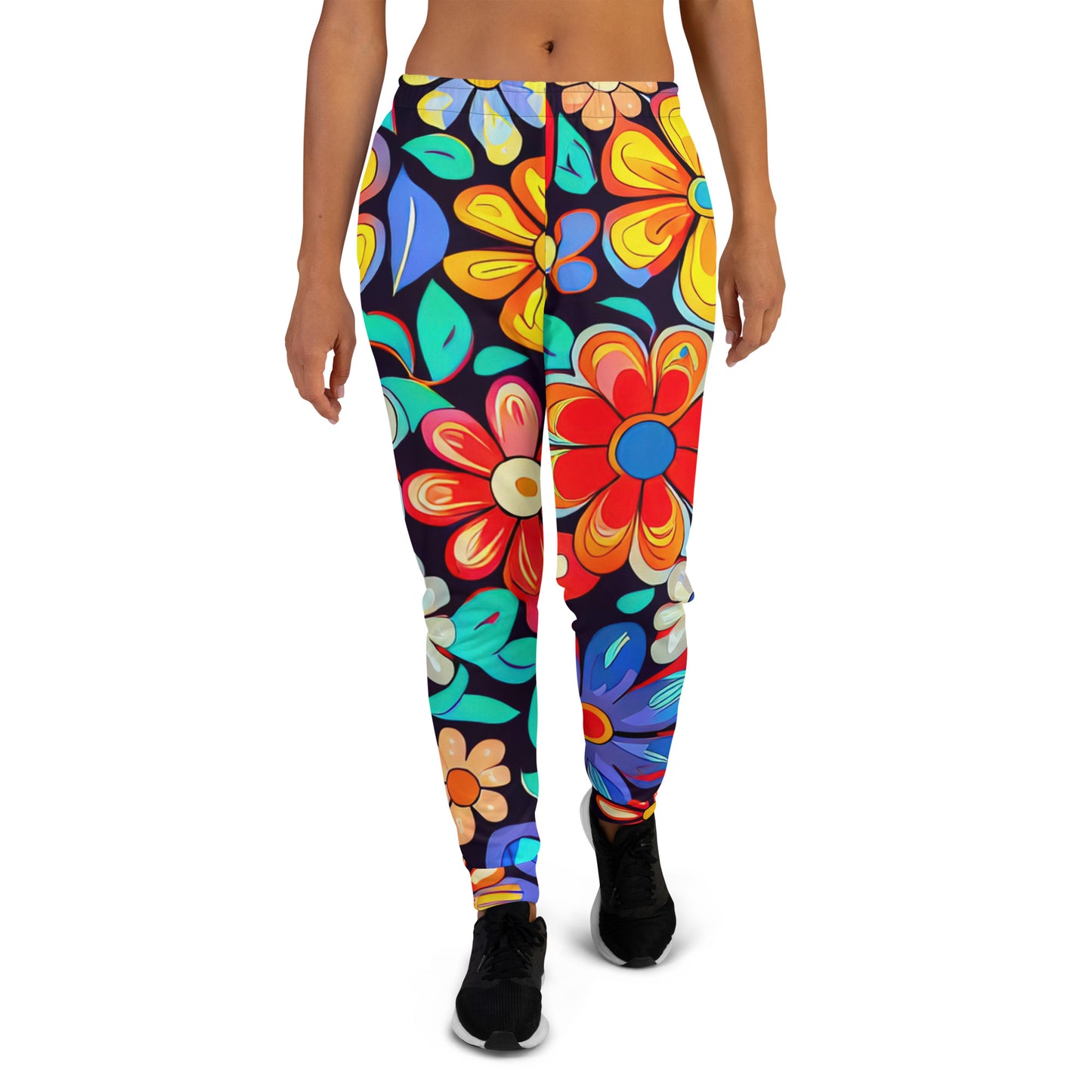 DMV 0257 Floral Women's Joggers