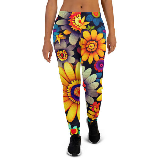 DMV 0158 Floral Women's Joggers