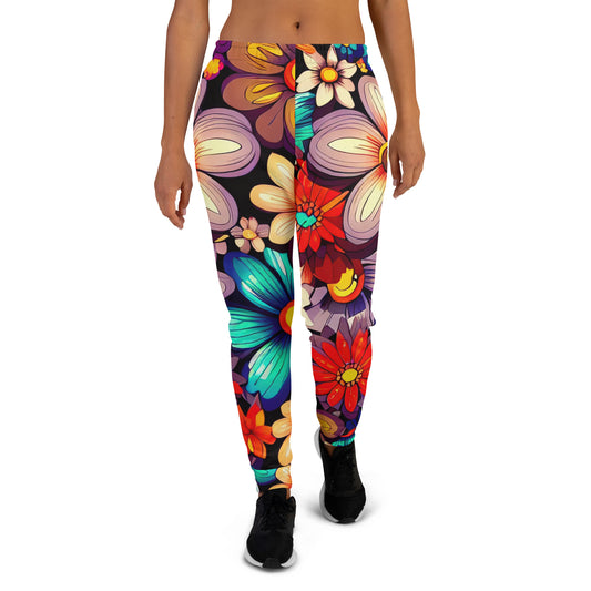 DMV 0197 Floral Women's Joggers