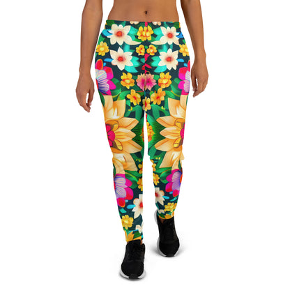 DMV 0193 Floral Women's Joggers