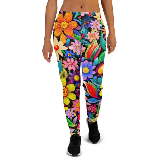 DMV 1214 Floral Women's Joggers