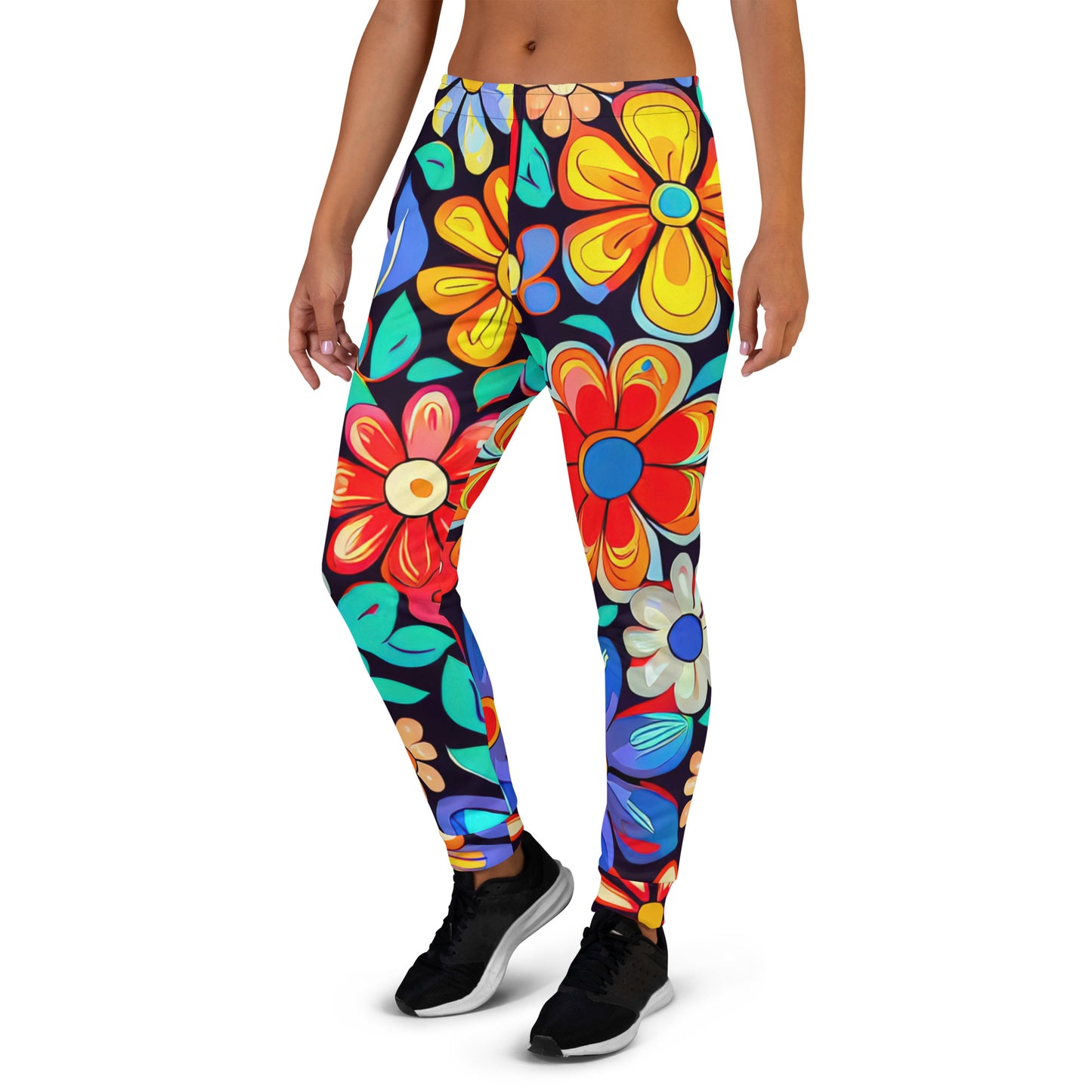 DMV 0257 Floral Women's Joggers