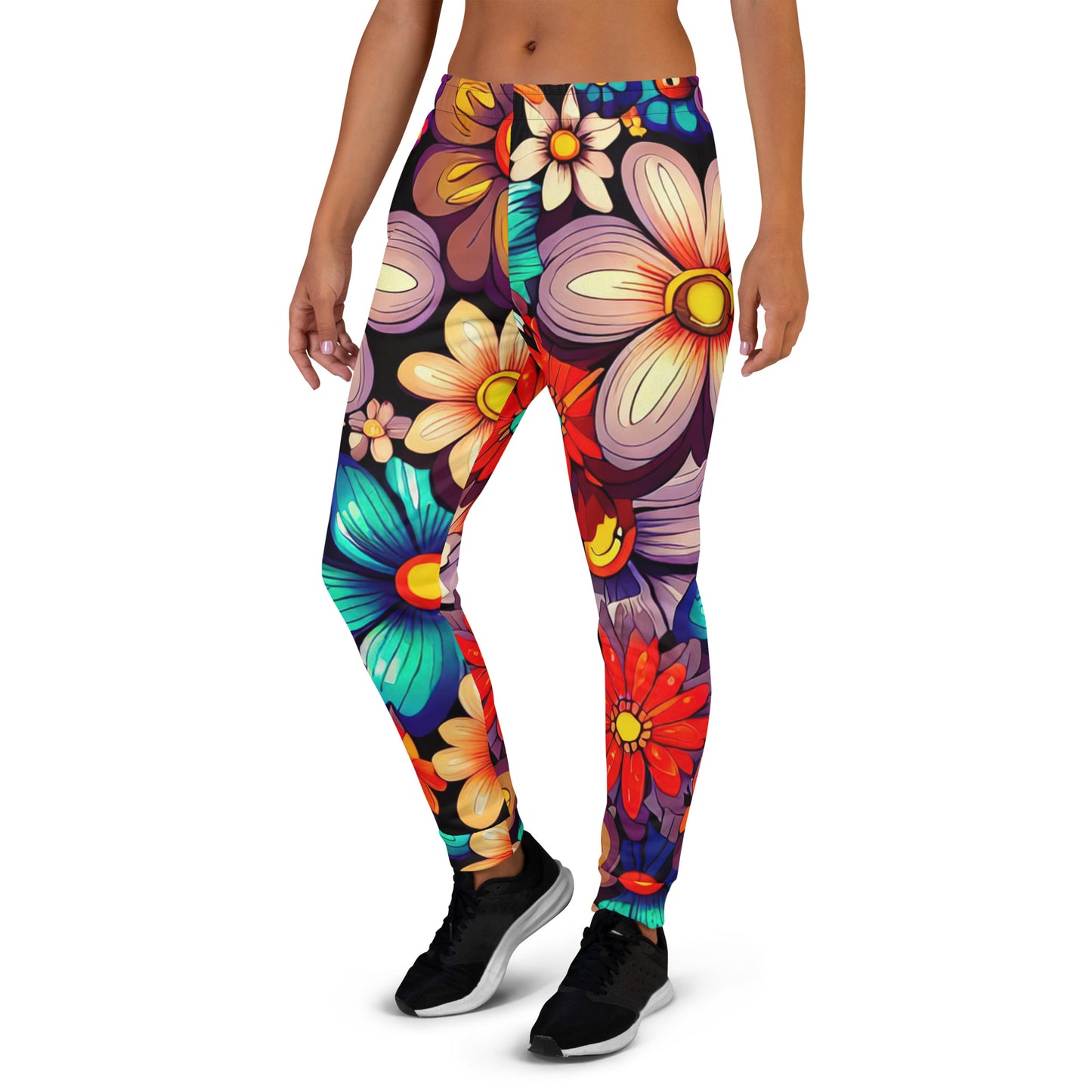 DMV 0197 Floral Women's Joggers