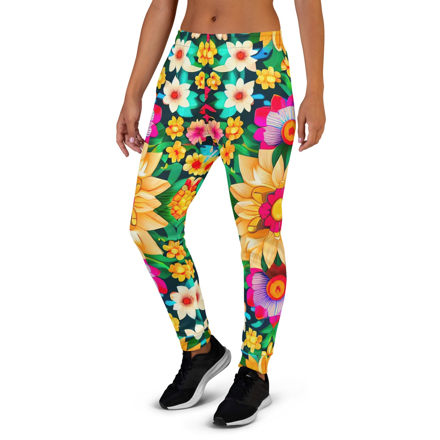 DMV 0193 Floral Women's Joggers