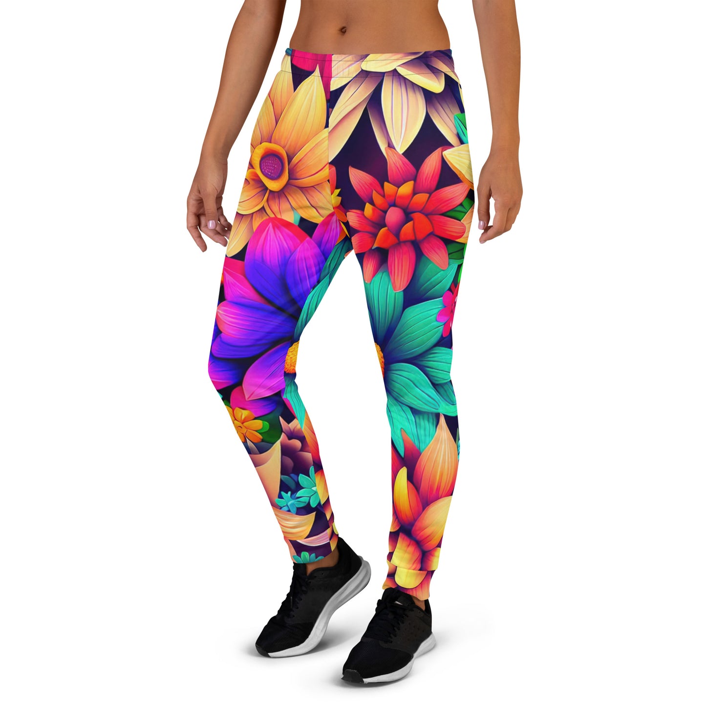 DMV 1466 Floral Women's Joggers