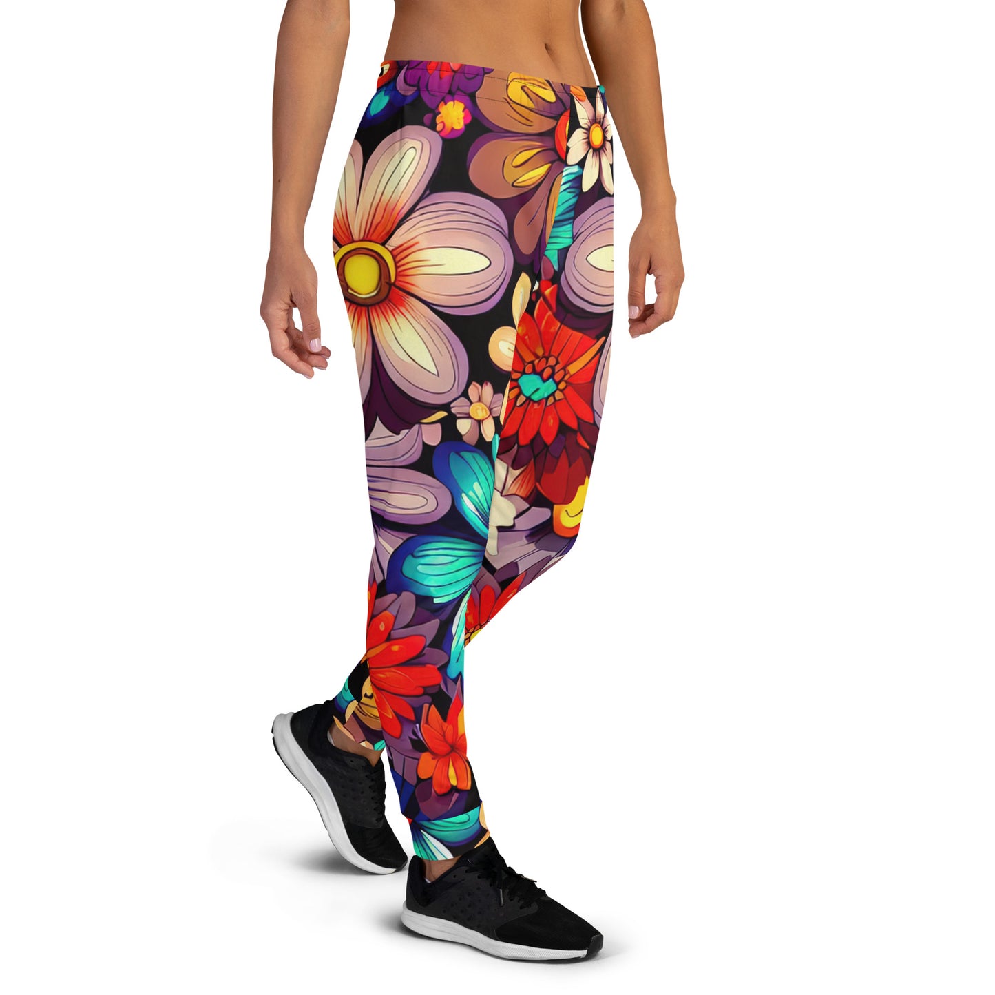 DMV 0197 Floral Women's Joggers