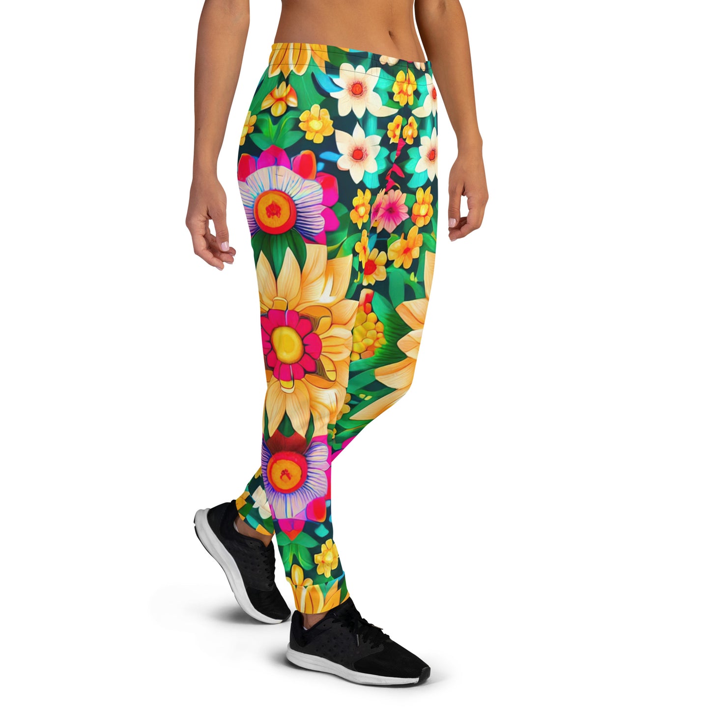 DMV 0193 Floral Women's Joggers