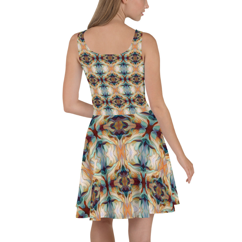 DMV 0273 Chic Boho Skater Dress