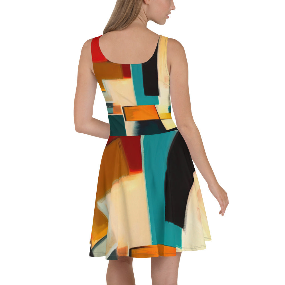 DMV 0282 Abstract Art Skater Dress