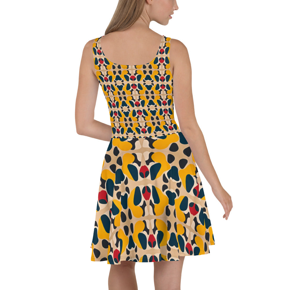 DMV 0236 Vintage Artsy Skater Dress