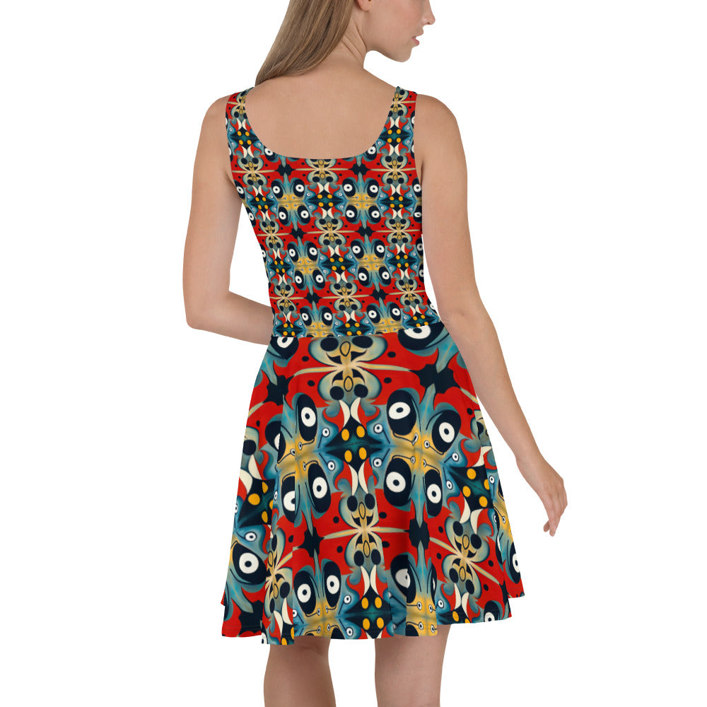 DMV 0269 Vintage Artsy Skater Dress