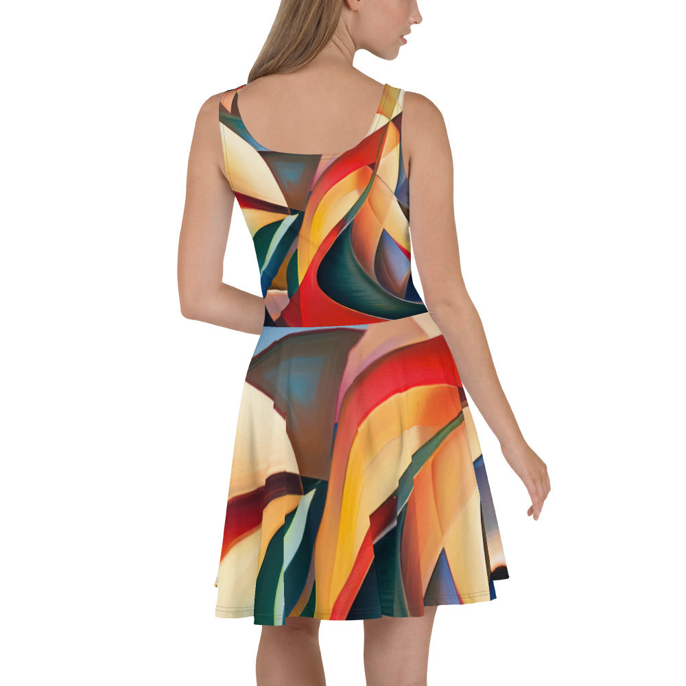 DMV 0015 Abstract Art Skater Dress