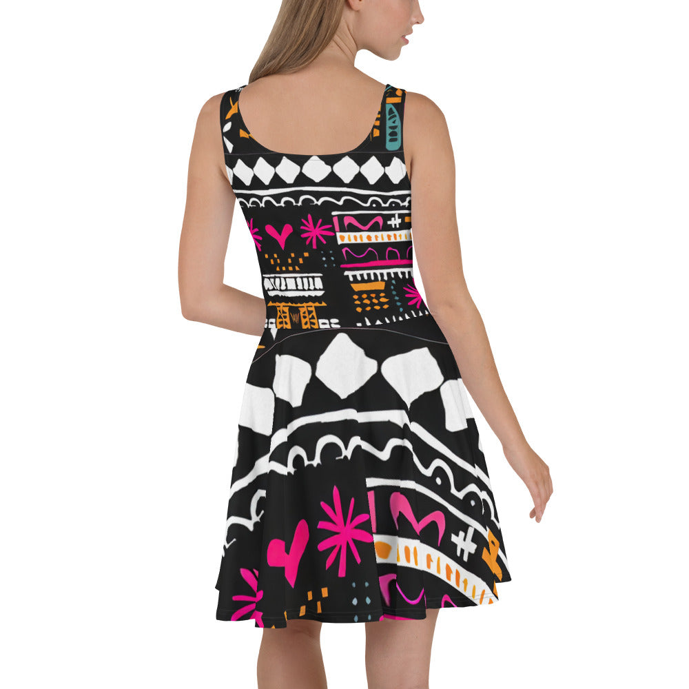 DMV 0011 Boho Skater Dress