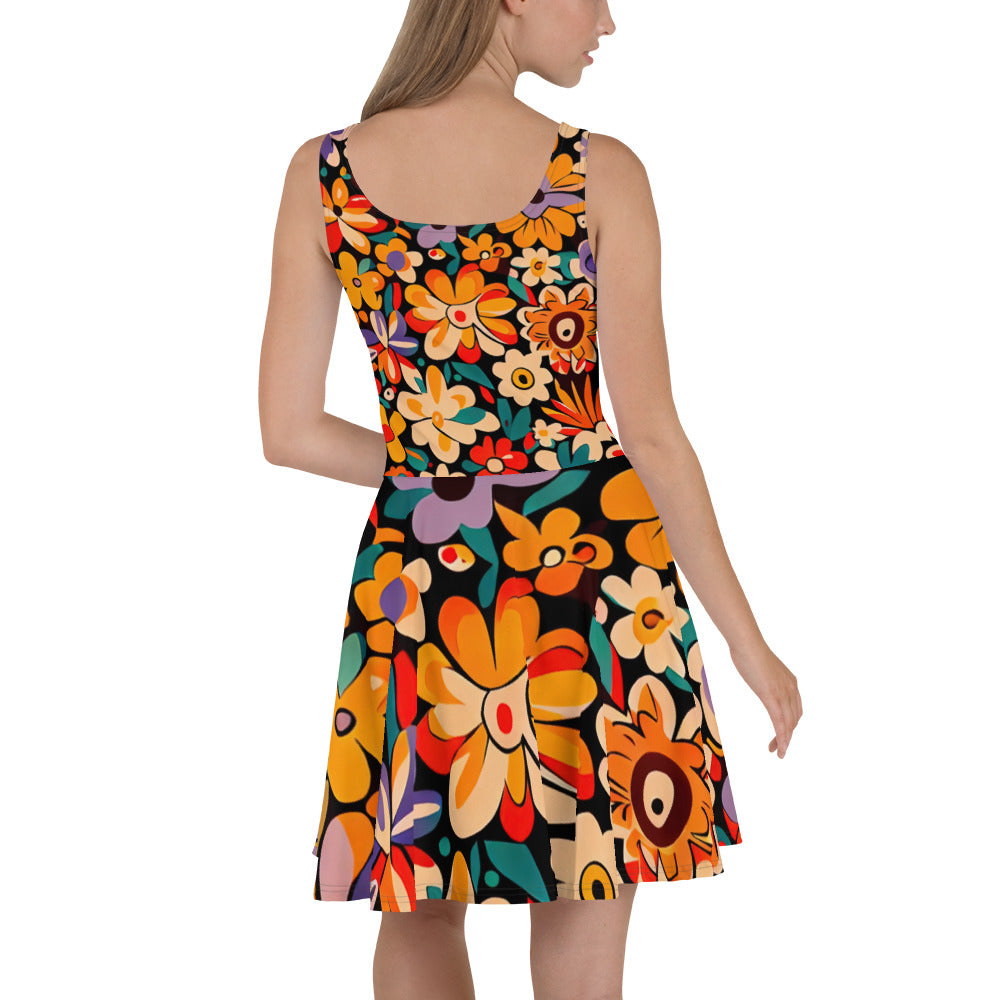 DMV 0029 Floral Skater Dress