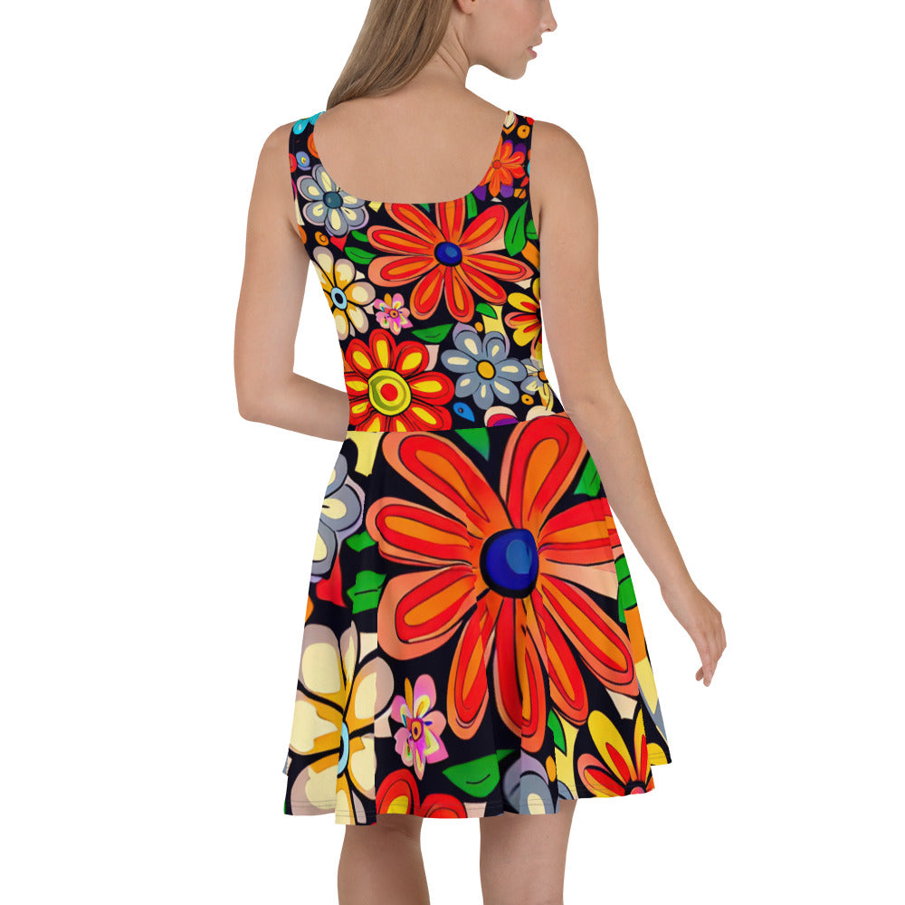 DMV 0018 Floral Skater Dress