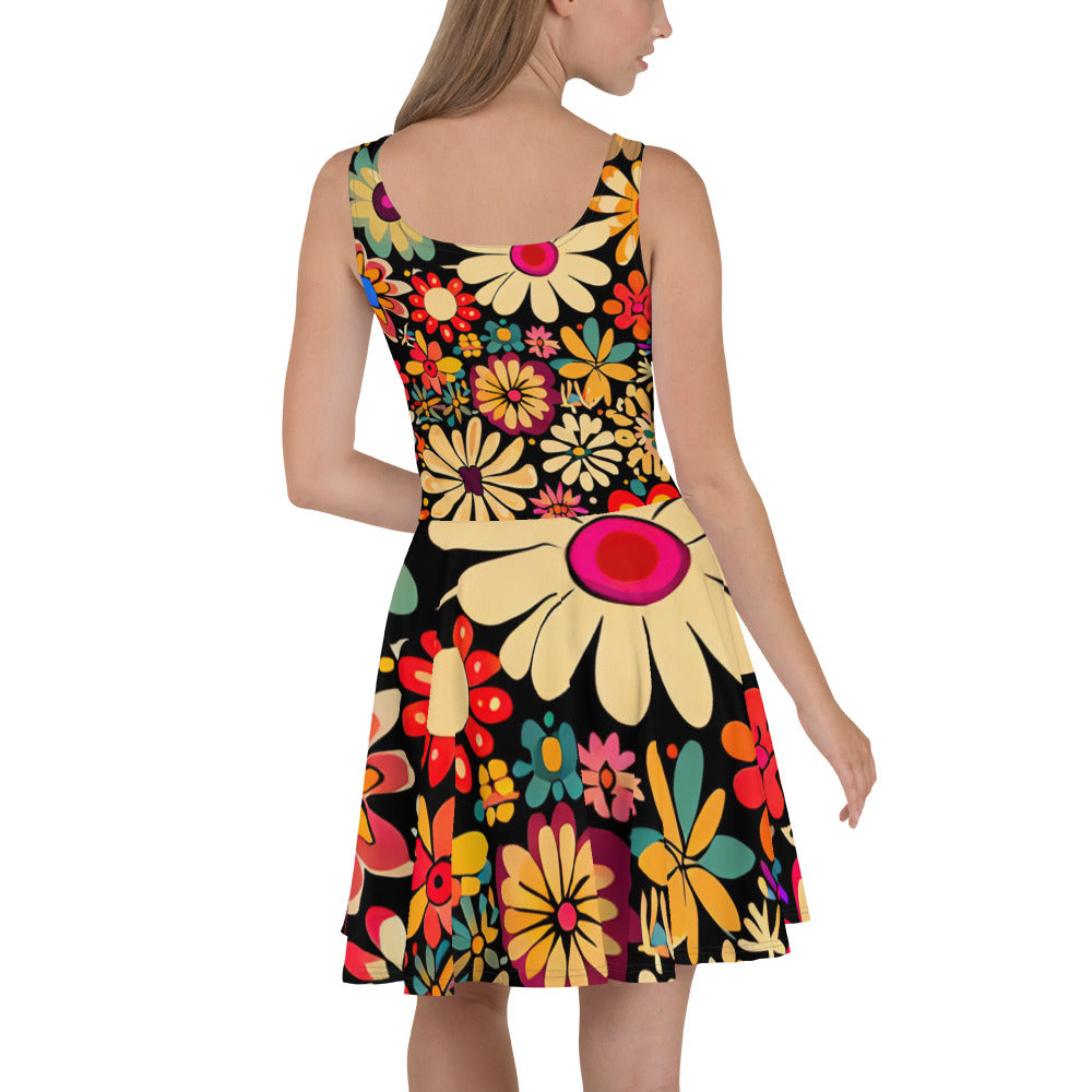 DMV 0101 Floral Skater Dress