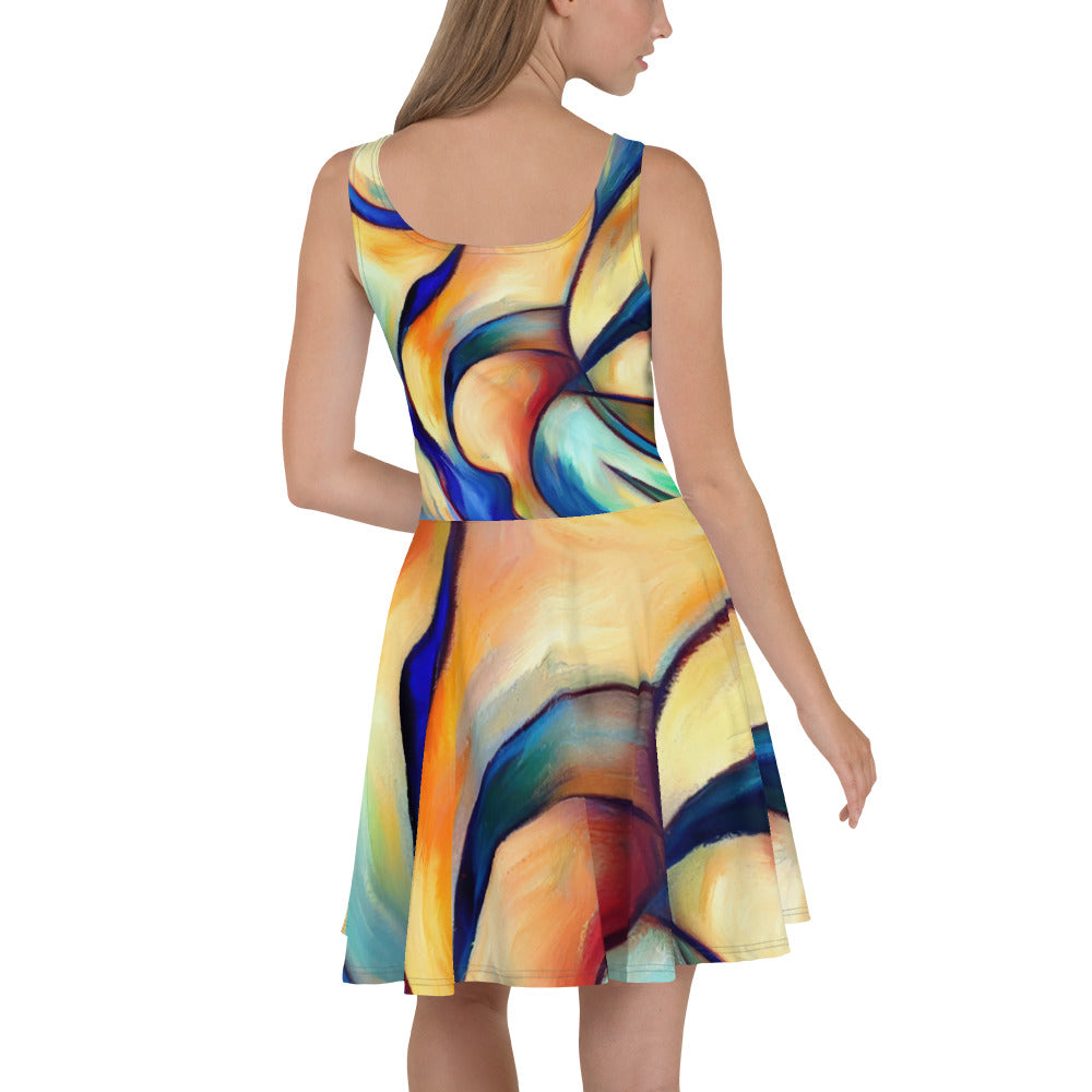 DMV 0162 Abstract Art Skater Dress