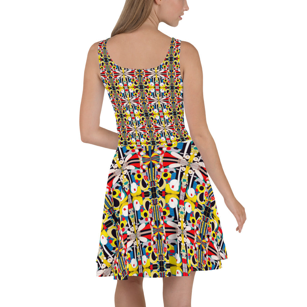 DMV 0246 Chic Boho Skater Dress