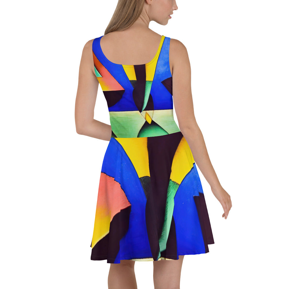 DMV 0255 Retro Art Skater Dress