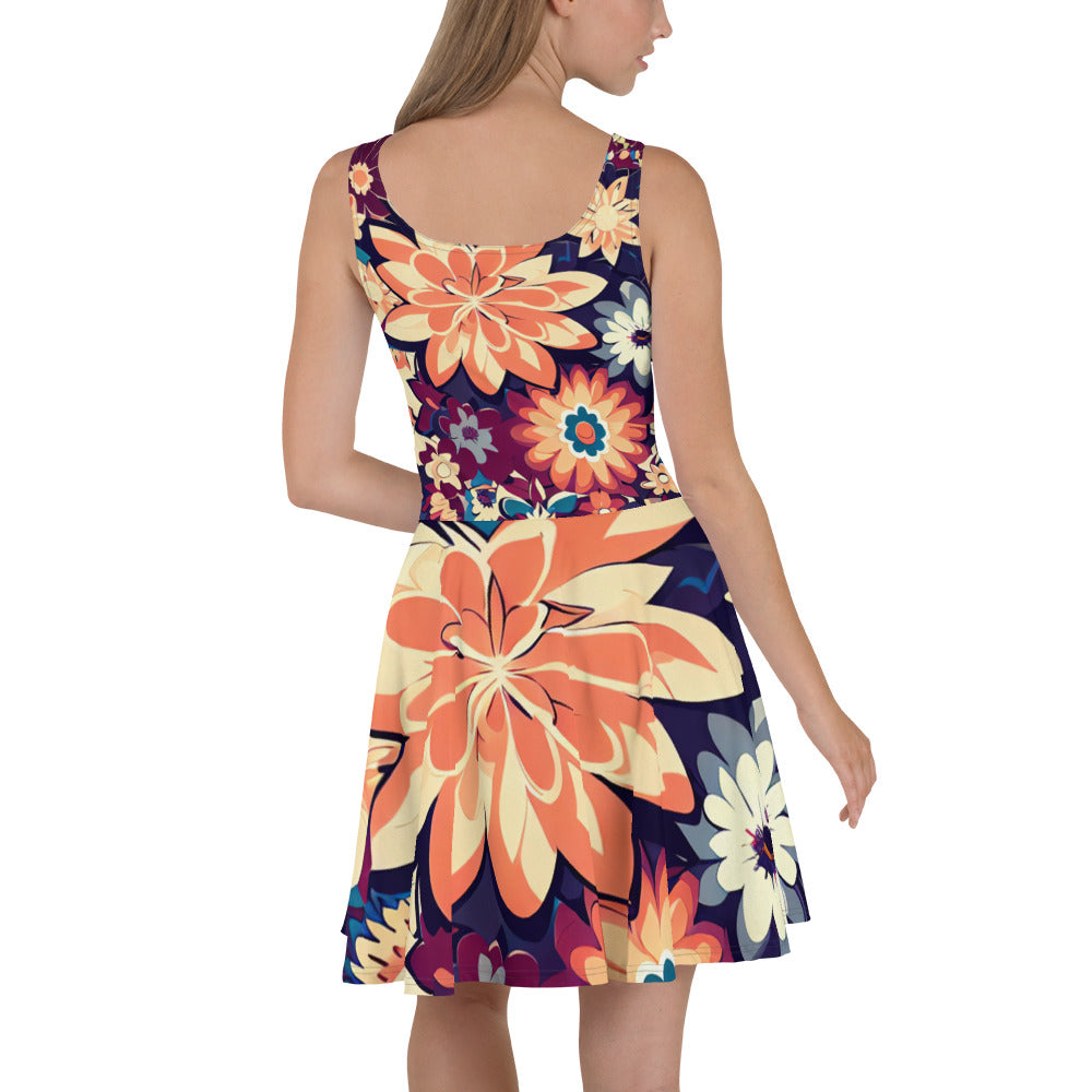 DMV 0253 Floral Skater Dress