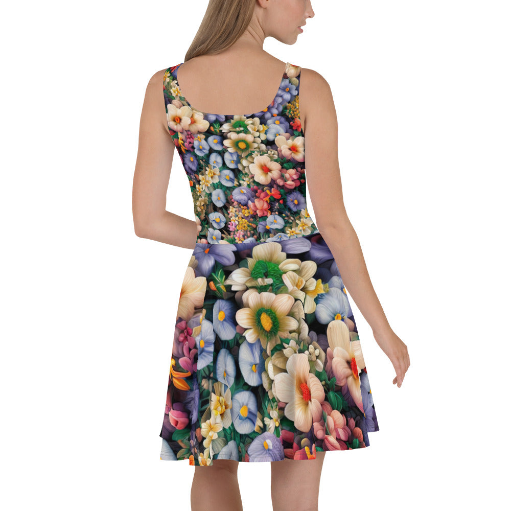 DMV 0114 Floral Skater Dress