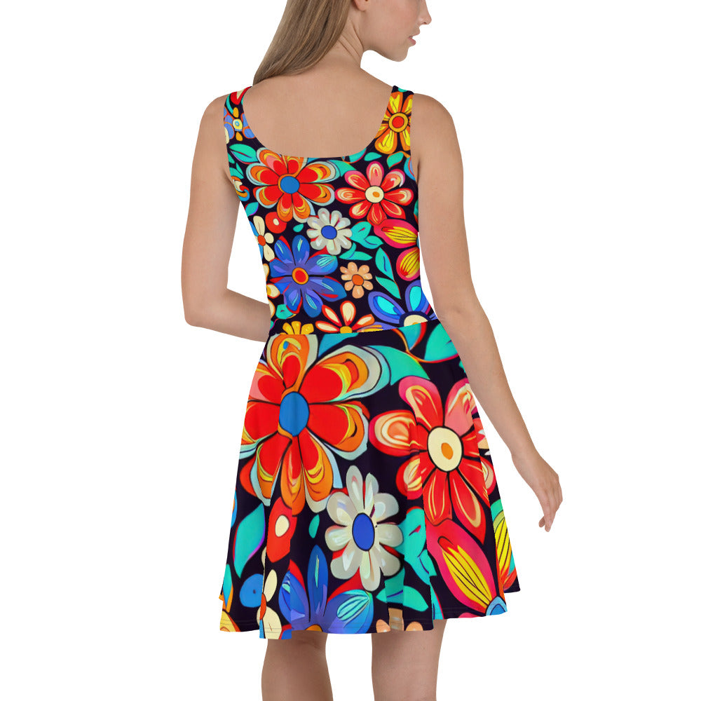 DMV 0257 Floral Skater Dress