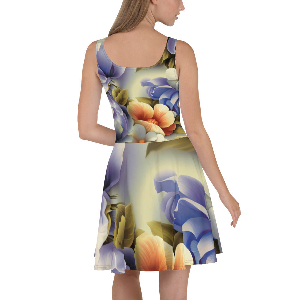 DMV 0109 Floral Skater Dress