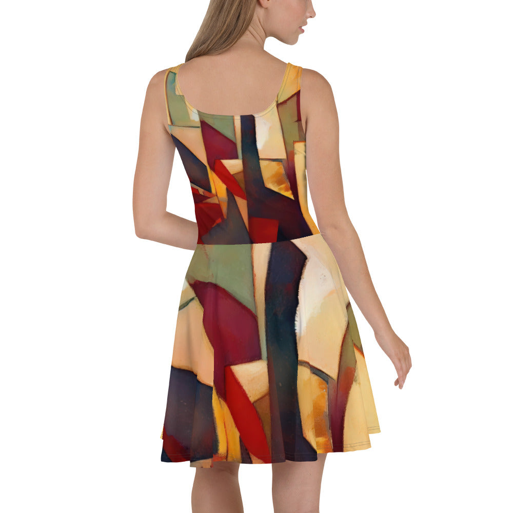 DMV 0251 Abstract Art Skater Dress