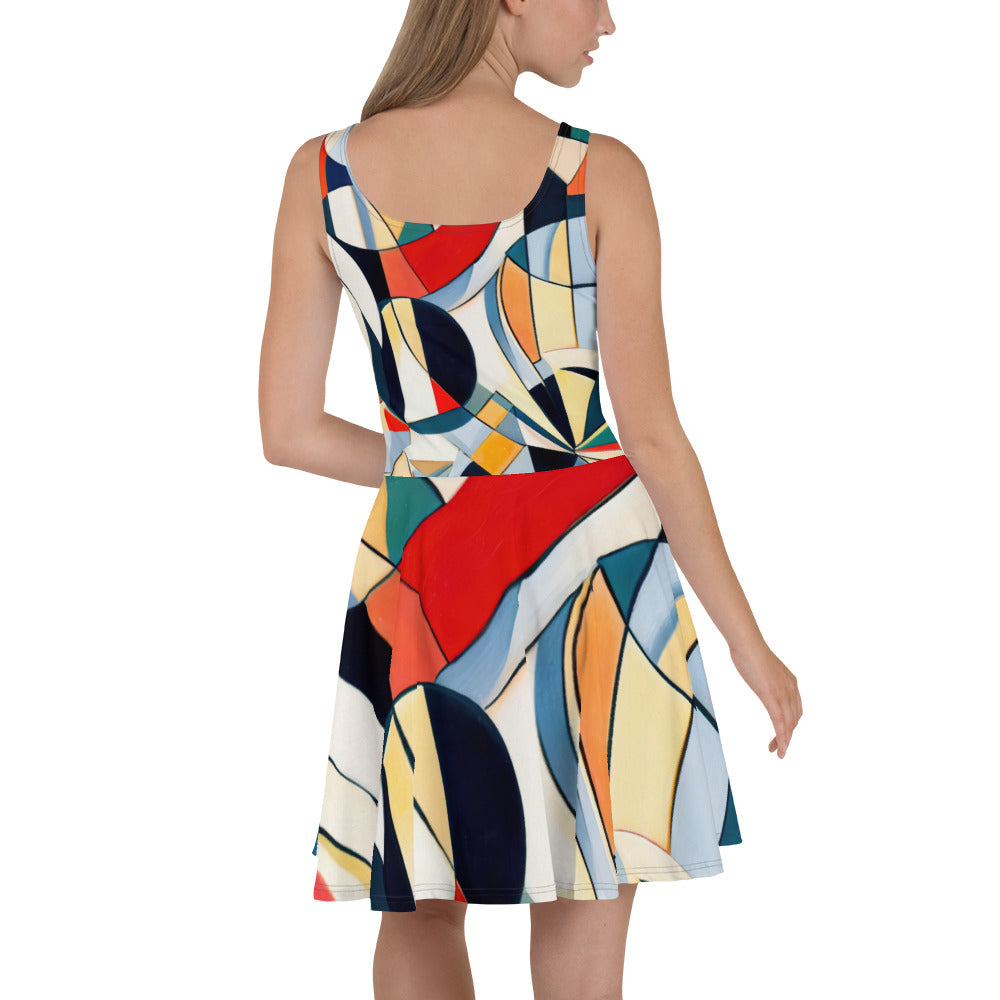 DMV 0144 Abstract Art Skater Dress