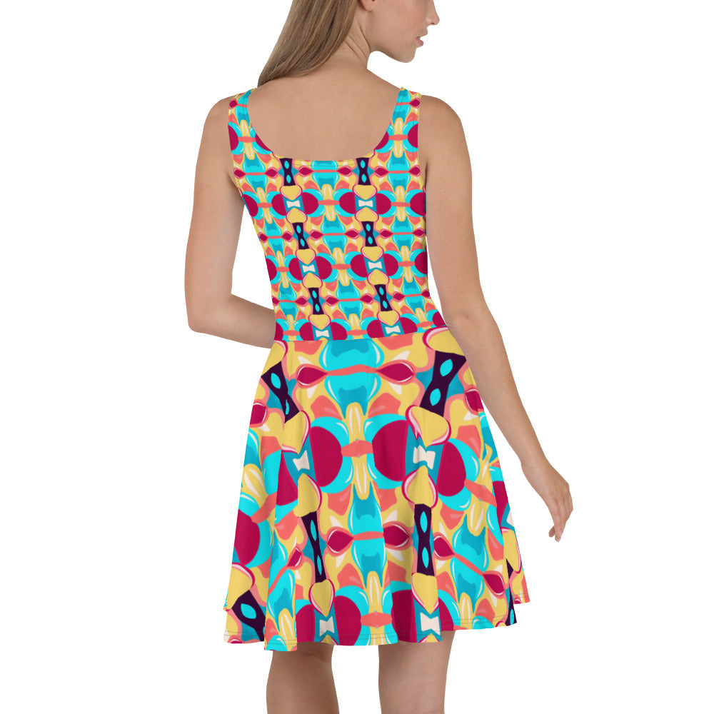 DMV 0134 Vintage Artsy Skater Dress