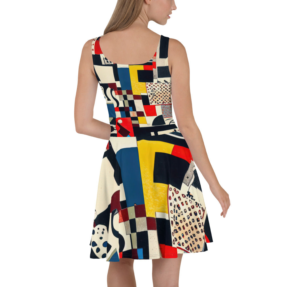 DMV 0141 Retro Art Skater Dress