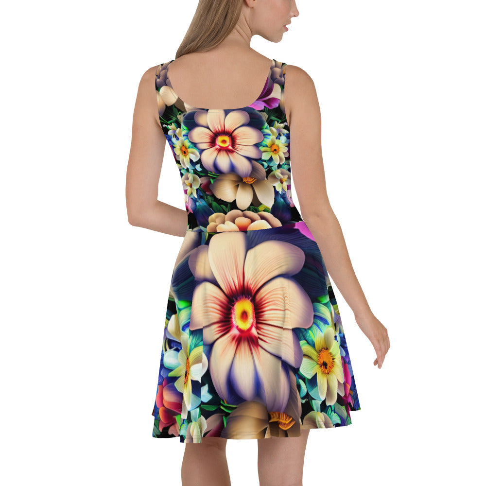 DMV 0206 Floral Skater Dress