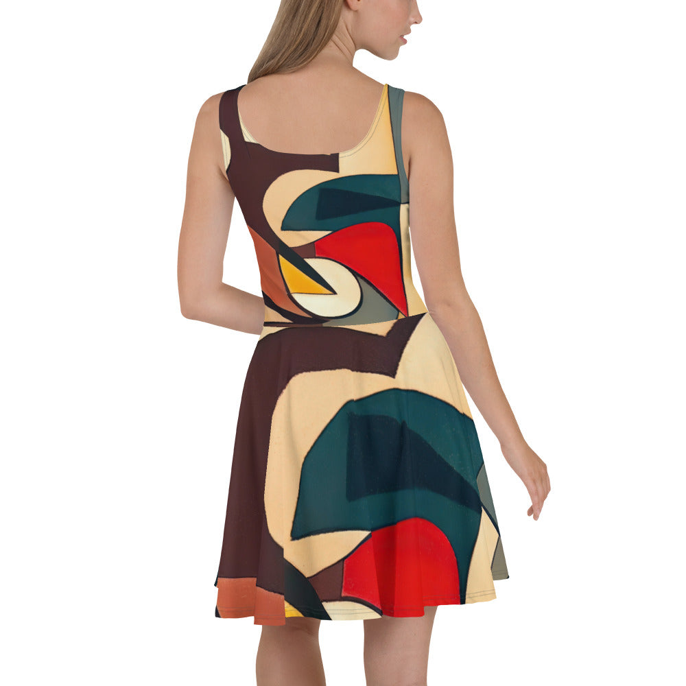 DMV 0296 Abstract Art Skater Dress