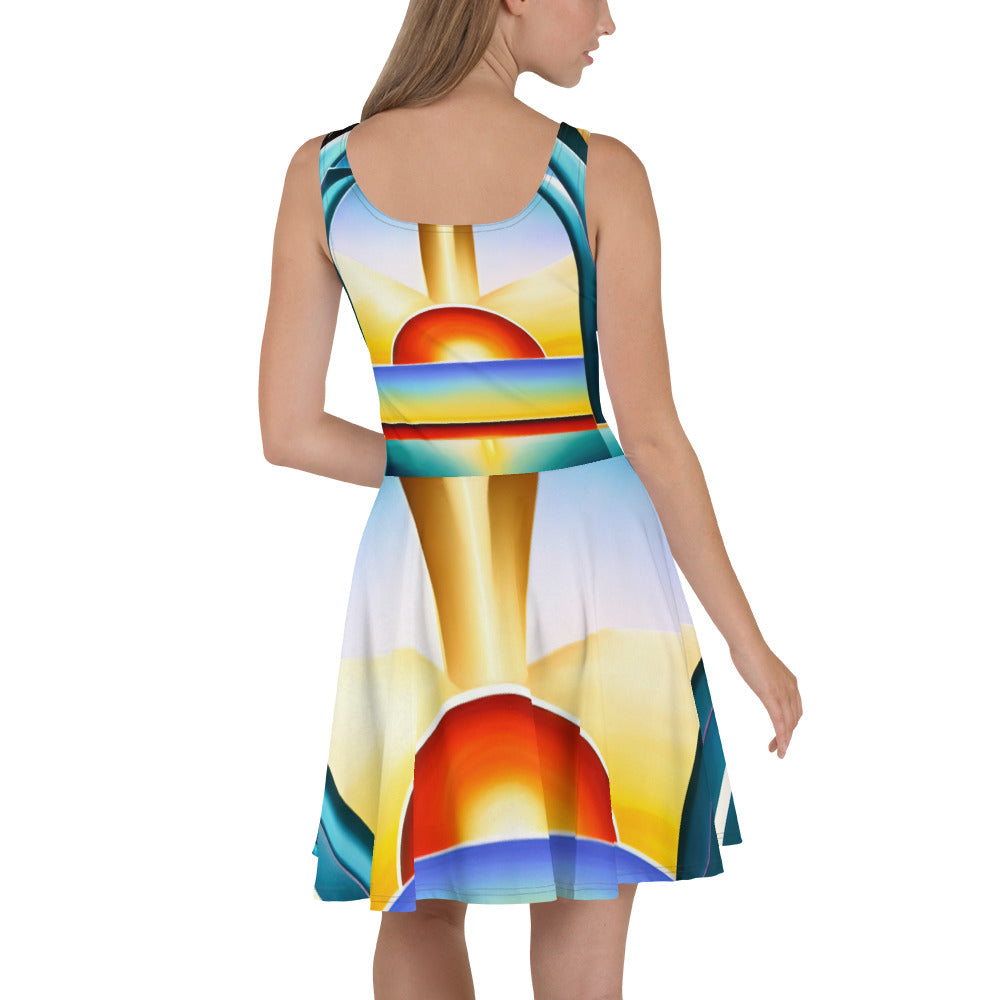 DMV 0262 Retro Art Skater Dress