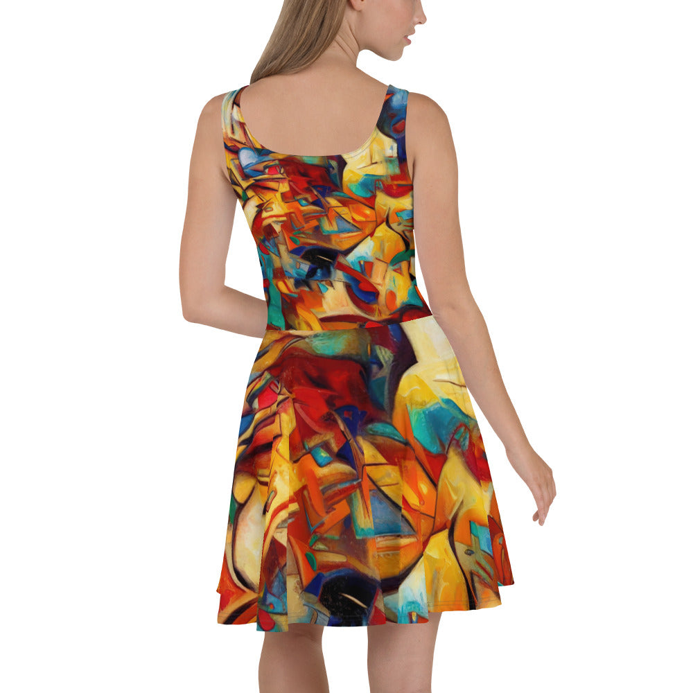 DMV 0416 Abstract Art Skater Dress