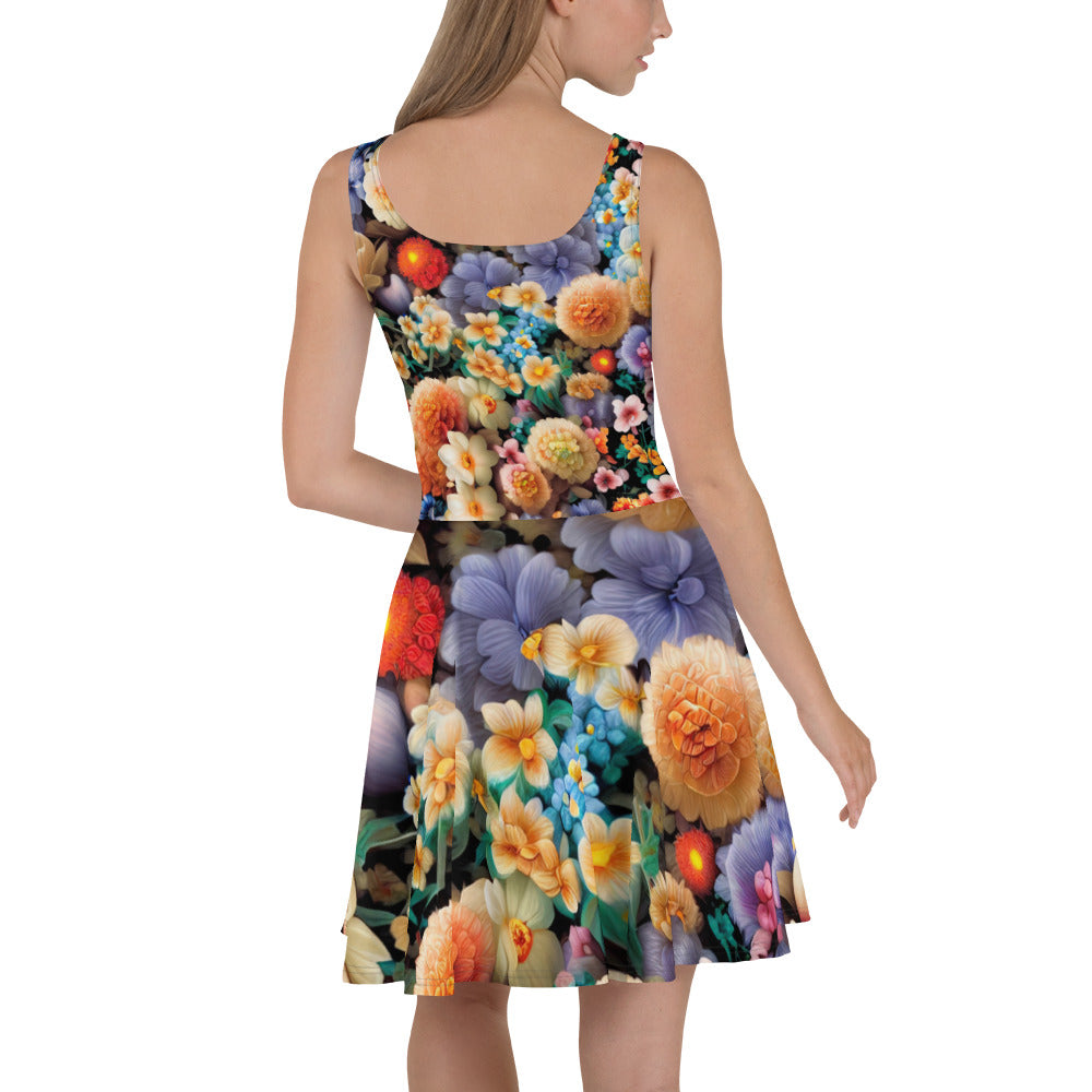 DMV 0302 Floral Skater Dress