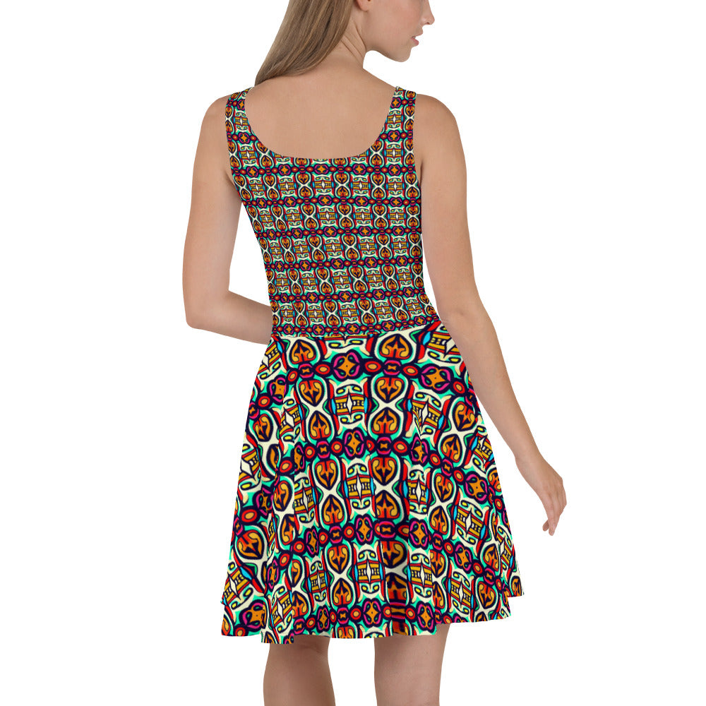 DMV 1348 Psy Artsy Skater Dress