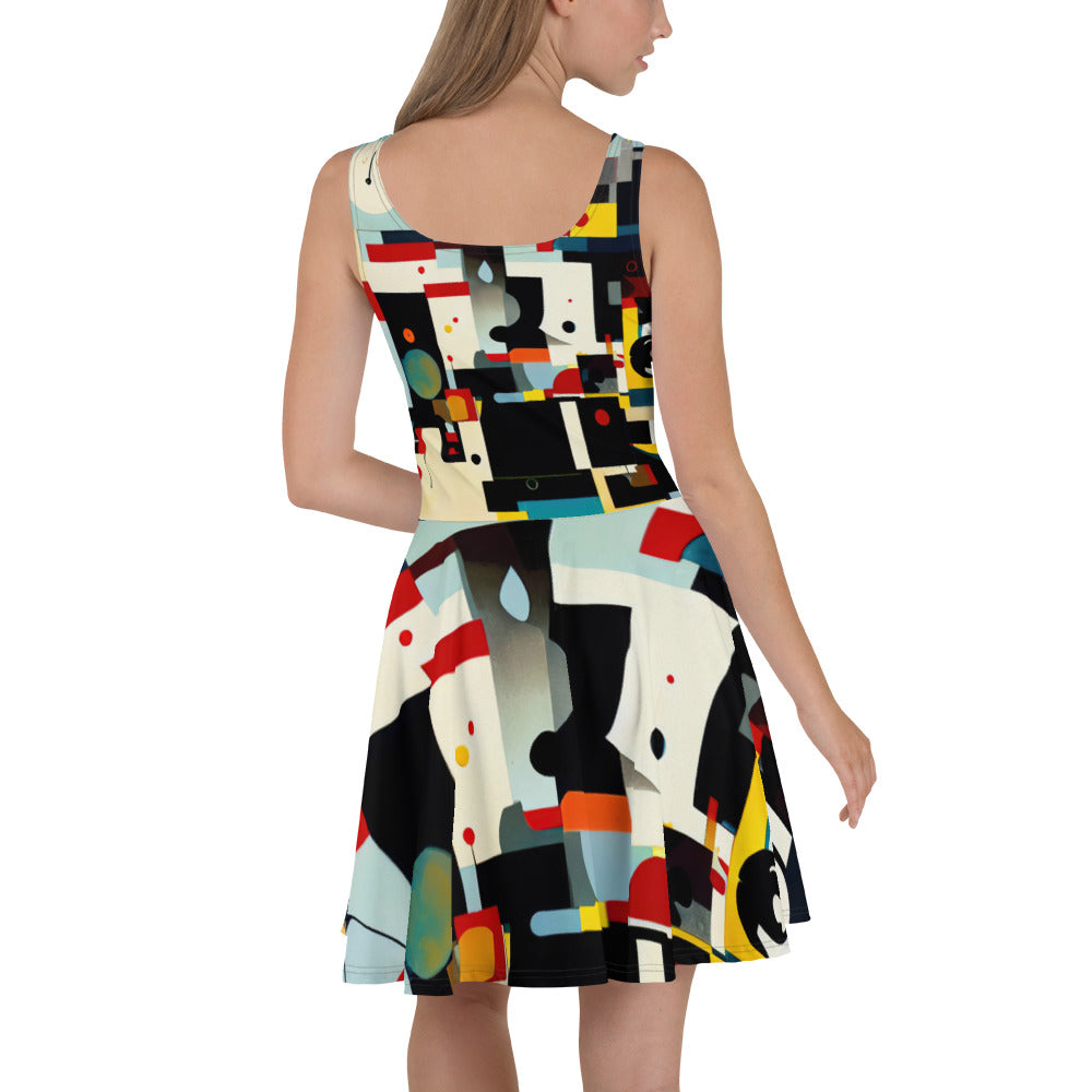 DMV 0152 Retro Art Skater Dress