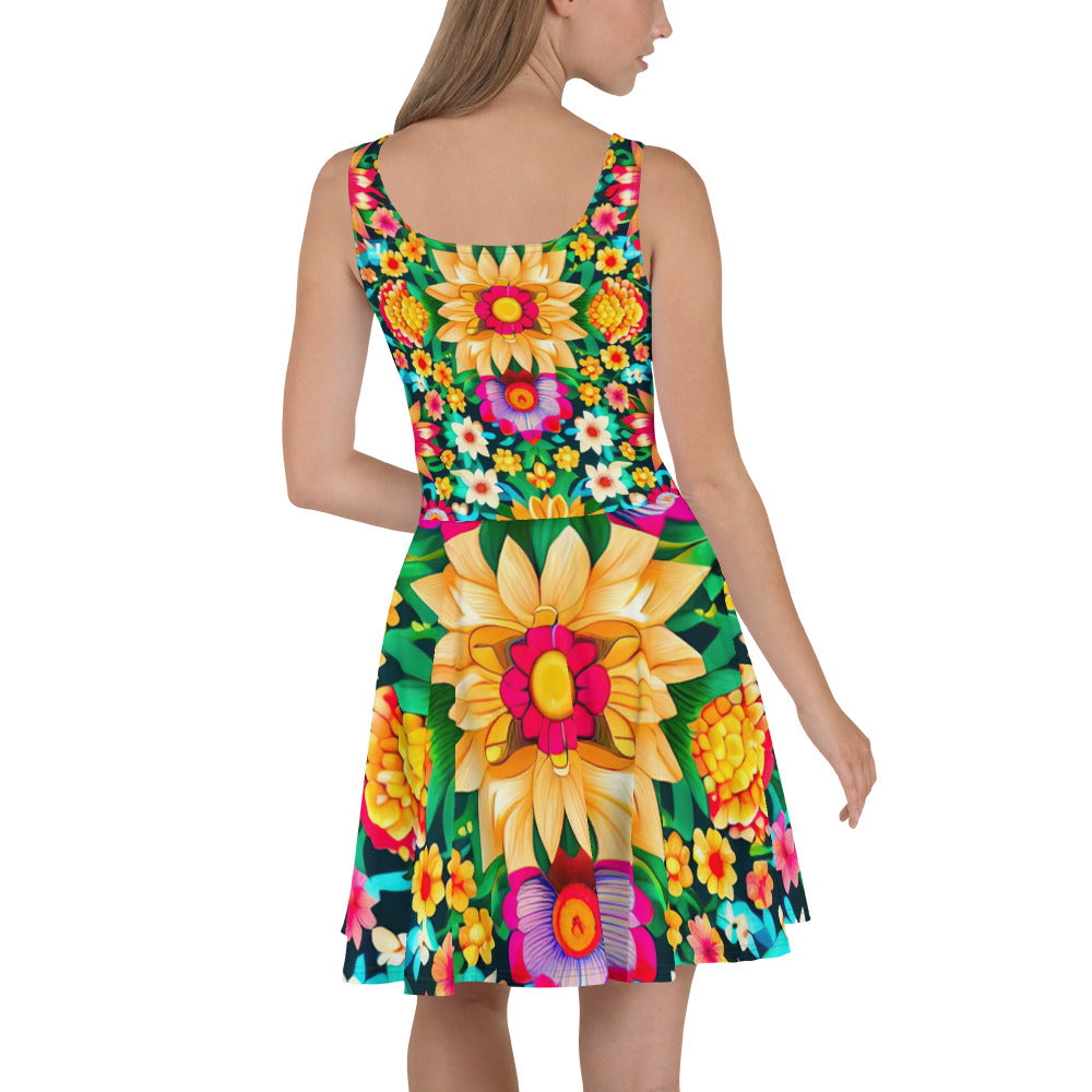 DMV 0193 Floral Skater Dress