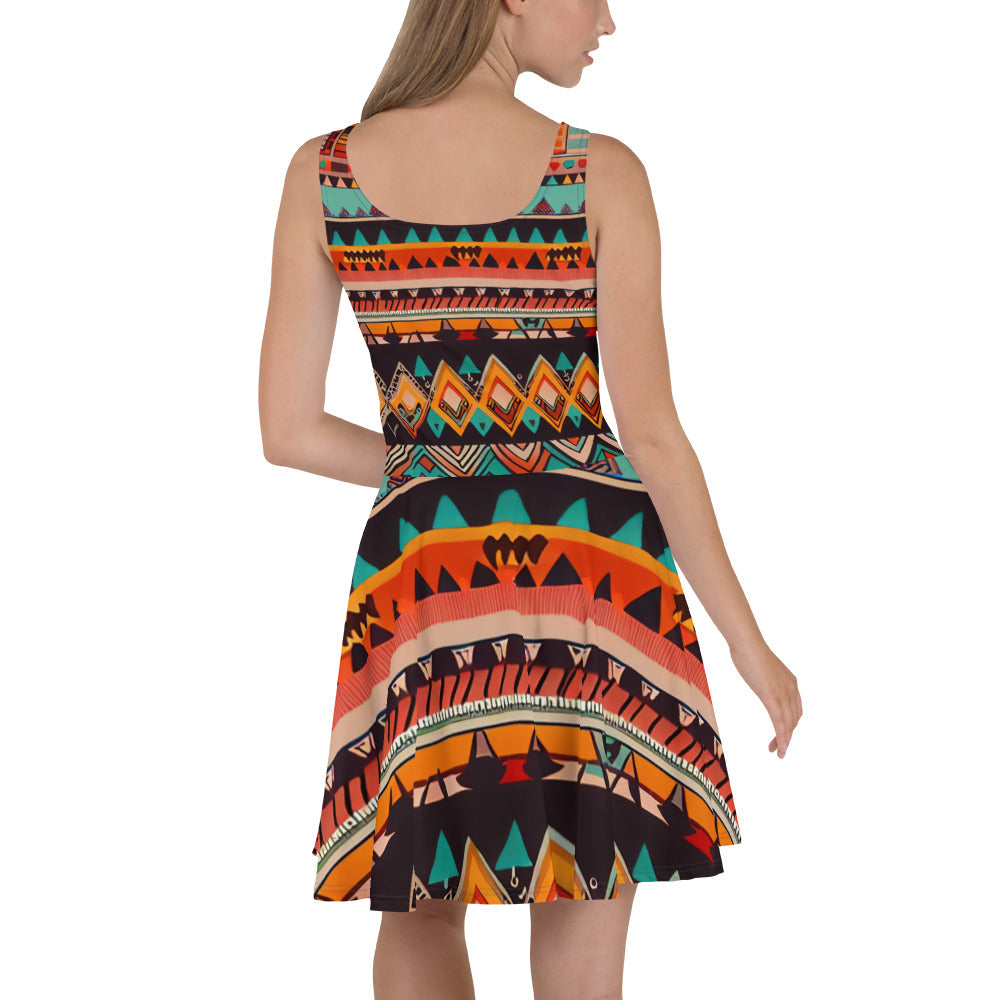 DMV 0415 Boho Skater Dress