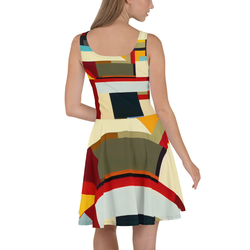 DMV 0182 Abstract Art Skater Dress