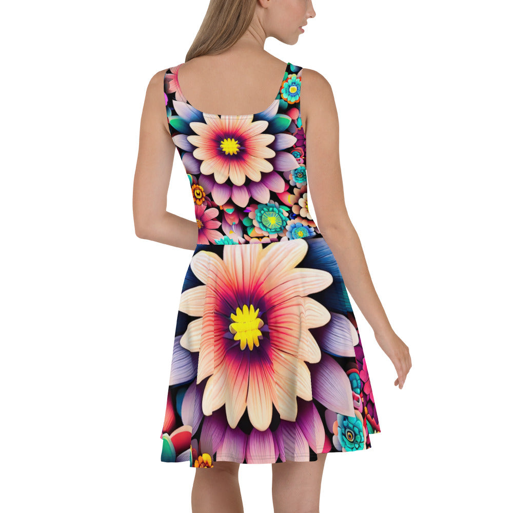 DMV 0515 Floral Skater Dress