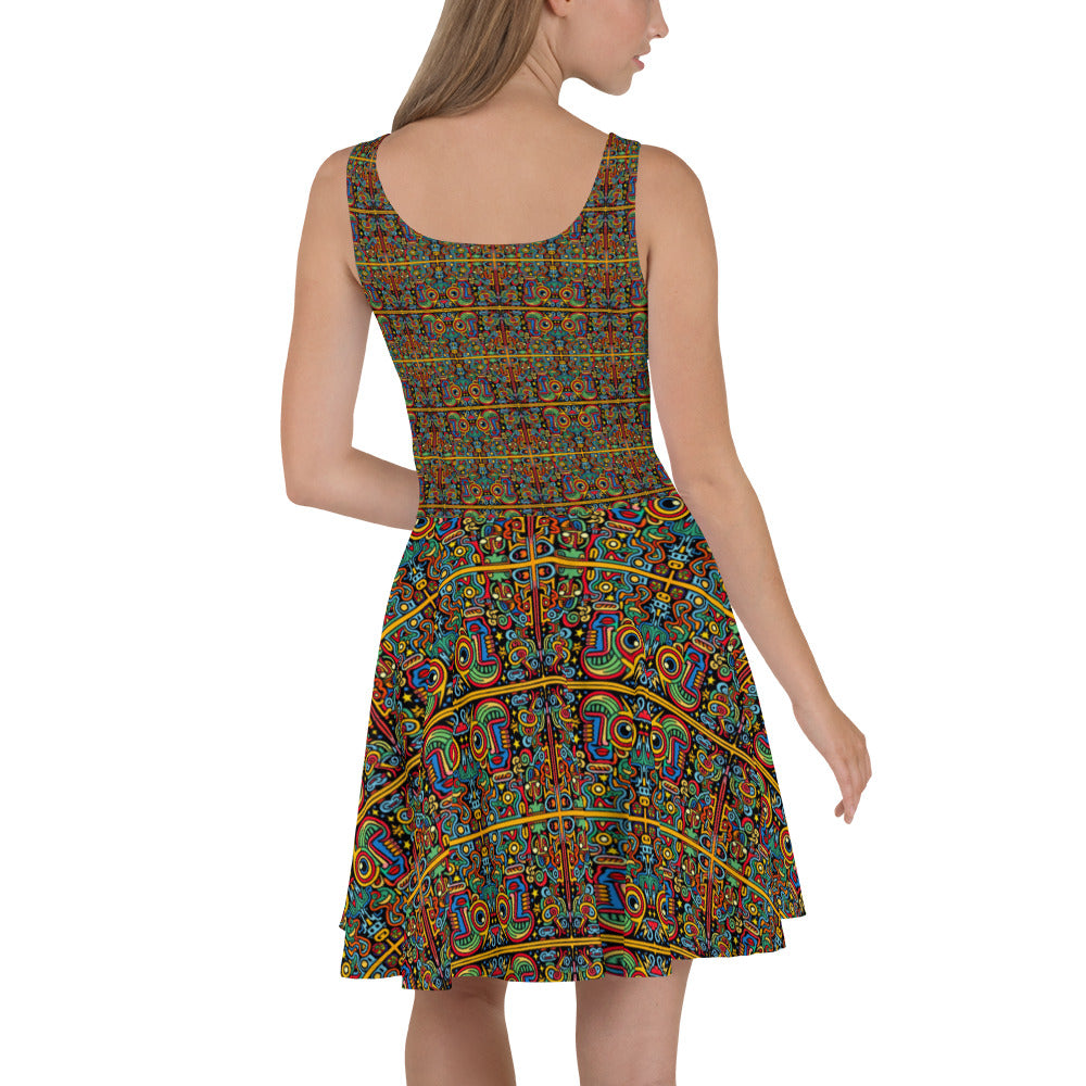 DMV 0631 Psy Artsy Skater Dress