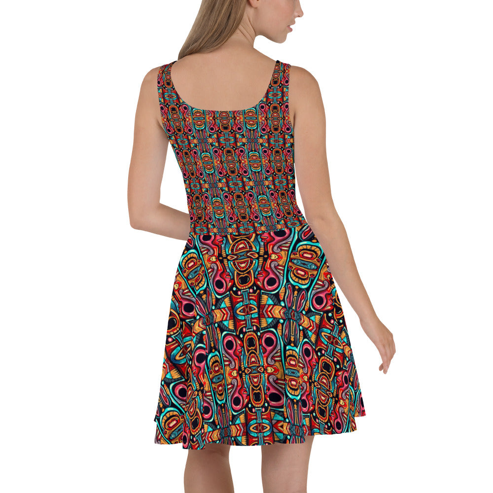 DMV 0637 Psy Artsy Skater Dress