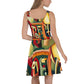 DMV 1193 Retro Art Skater Dress